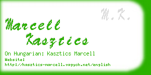 marcell kasztics business card